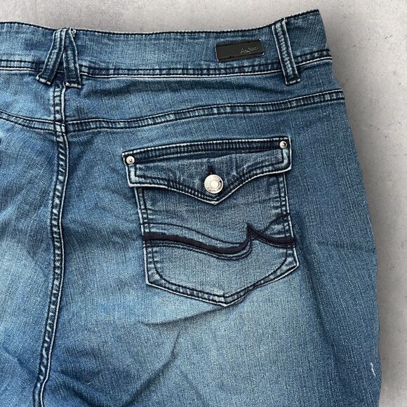 Angels Womens Jeans 18W Curvy Convertible Straight Leg Five Pocket Style Faded - Picture 10 of 15